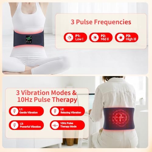 Cordless Red Light Therapy Belt for Body Back & Abdomen with Vibration - Image 5