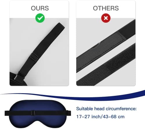 Silk Sleep Mask, Blackout Eye Mask for Sleeping with Adjustable Strap - Image 4