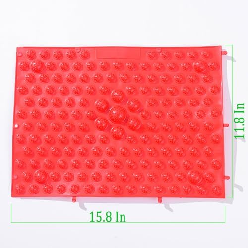 2-in-1 Foot Massage Mat & Reflexology Pad - Acupressure Mat with Toe Plates, Anti-Slip, Suitable for Bathroom, Yoga, Outdoor Games & More (Red) - Image 4