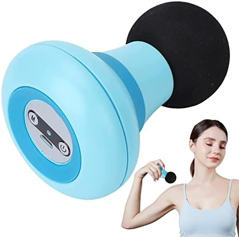Mini Massage Gun, Portable Mini Massager USB Charging Electric Handheld Personal Massager with 6 Speed Vibration, Deep Tissue Muscle Massager Fascia Gun for Relaxation Muscles Relief Pain (Blue) by Jocaluyia