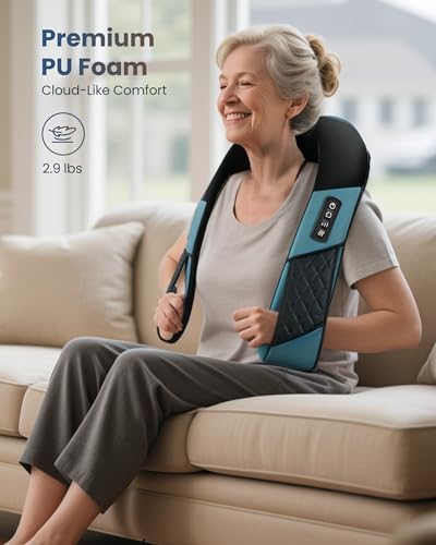 COMFIER Cordless Neck Shoulder Massager with Heat,Black Blue - Image 5