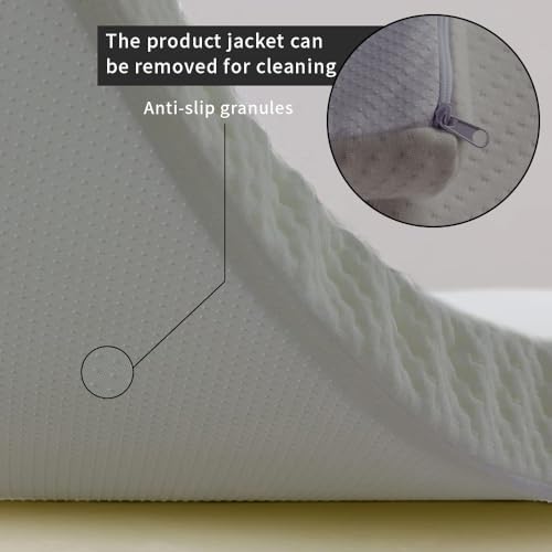 Grey Lash Bed Memory Foam Massage Table Topper, 73x29x2 inch, Removable Cover, Non-Slip, Elastic Bands - Image 7