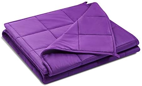 TONGDADA Kids Weighted Blanket | 40''x60'',10lbs | for Child Between 80-125 lbs | Premium Cotton Material with Glass Beads | Violet - Image 3