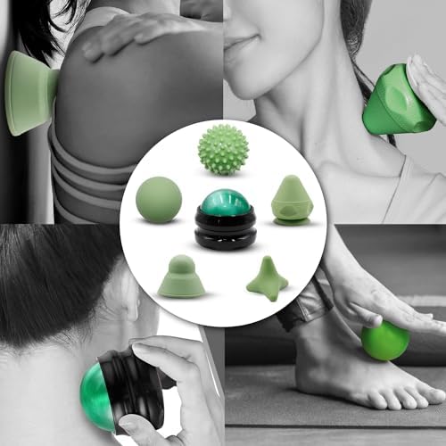 Physical Therapy Pain Relief Massage Ball Set for Trigger Point Release - Myofascial Release Tool & Deep Tissue Massage Set of 6 Pieces - Lacrosse, Spiky, Hand Roller & Mountable Self Massage Ball - Image 5