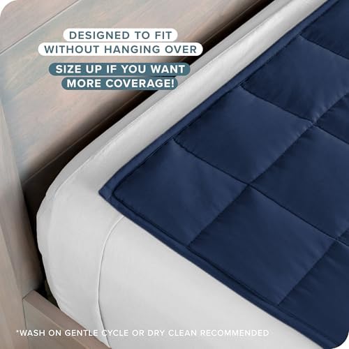 Bare Home Cotton Weighted Blanket (Dark Blue, 60"x80" 20lbs) - Image 3