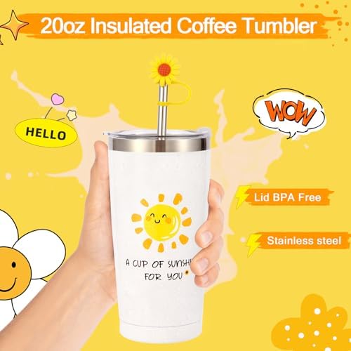 10Pcs Sunshine Gift for Women - Unique Care Package with Sunflower Gifts, Friendship Box of Sunshine for Mom Sister Wife, Get Well Soon & Birthday Present, Self Care Basket for Women Recovery - Image 4