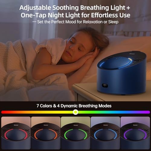 White Noise Machine & Night Light, 12W Powerful Sound Machine with 50+ Natural Sounds, Noise Masking for Snoring, Traffic &Office –Expandable with Aroma Diffuser & Schumann Resonance (Sold Separately) - Image 5