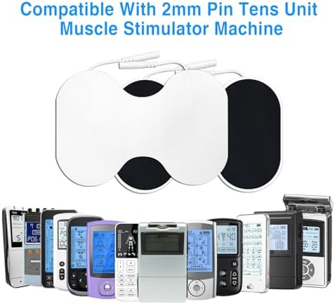 4 Pcs TENS Unit Replacement Pads,2 Pin Extra Large Butterfly TENS Unit Electrode Pads Compatible with TENS 7000 - Image 5