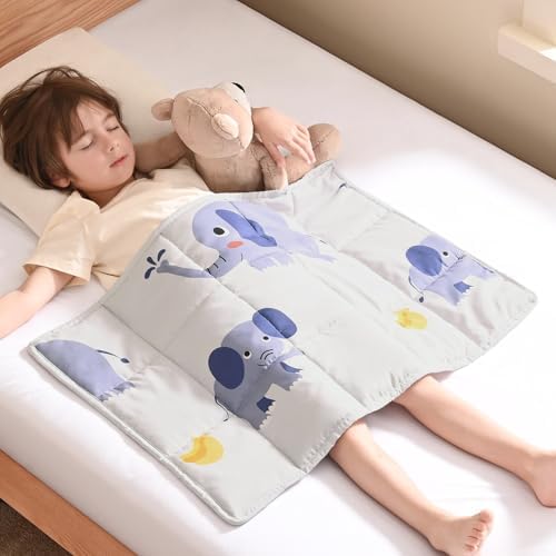 anfie Weighted Lap Pad 2 Pounds, Weighted Blanket(20"*30") Cooling Blanket for Resting,Weighted Throw Blanket for Travel Indoor Outdoor (Grey Elephant) by anfie