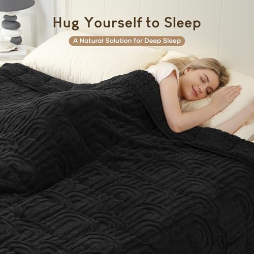 Cottonblue Jacquard Weighted Blanket for Adults Queen Size 12 lbs 60"x80" - Image 2