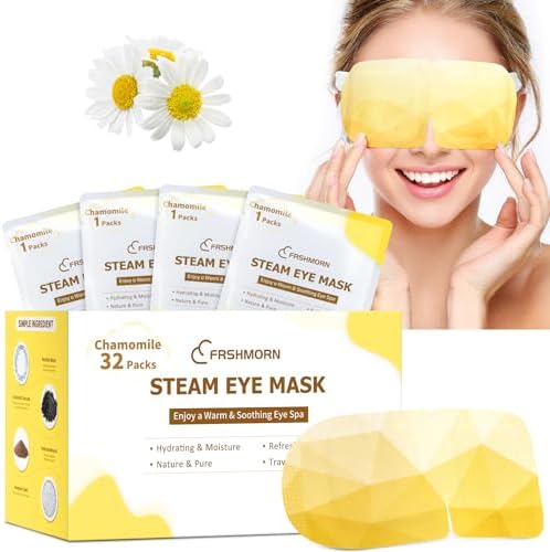 32Packs Steam Eye Mask Heated Eye Masks For Dry Eyes, Chamomile by FRSHMORN