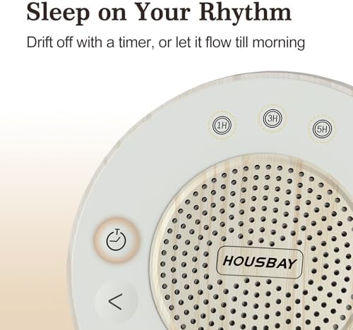 HOUSBAY Sound Machine White Noise for Sleep with Wood Grain - Image 4