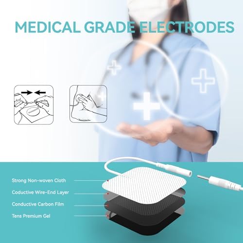 Dual Channel TENS Unit Muscle Stimulator Machine，9 Modes with 40pcs Premium Electrode Pads for Pain Relief - Image 5
