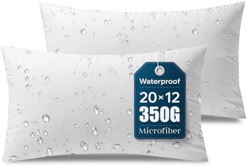 Phantoscope Outdoor Pillows Waterproof 12x20 Outdoor Lumbar Pillows 2 Pack by Phantoscope