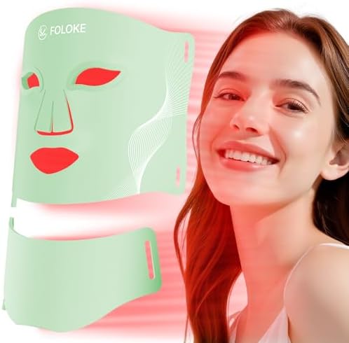 Red Light Therapy for Face Mask,led Red & INR light Treatment Wrinkles Acne by FOLOKE
