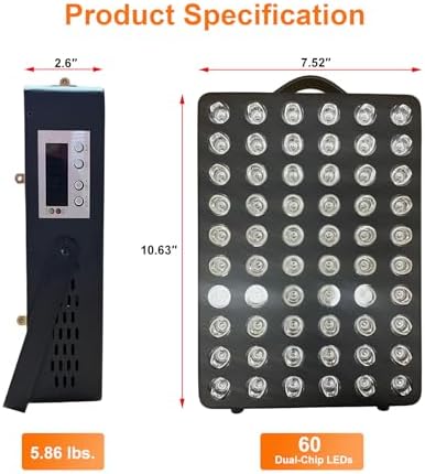 Red Light Therapy for Face and Body,Near Infrared Light Therapy for Pain Relief,Sleep, Skin Health, Recovery with 660nm 850nm 300W High Power Panel, Infrared Therapy or Infrared Light Therapy Device - Image 6