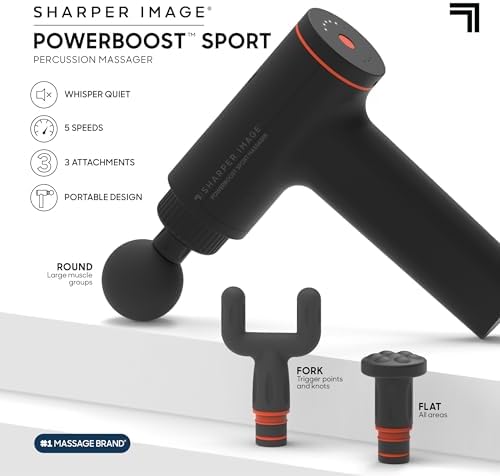 Sharper Image Powerboost Sport Deep Tissue Percussion Massage Gun - Image 2
