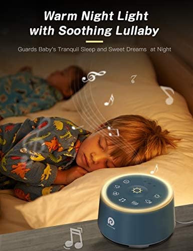 Dreamegg D1 White Noise Sound Machine with Baby Night Light, Navy Blue - Image 3