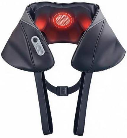 TRIDUCNA Shiatsu Neck Shoulder Back Massager with Heat, Electric Massage Pillow with Deep Tissue Kneading for Lower Back, Calf, Leg Massage - Use at Home, Office, and Car (Dark Grey) by TRIDUCNA