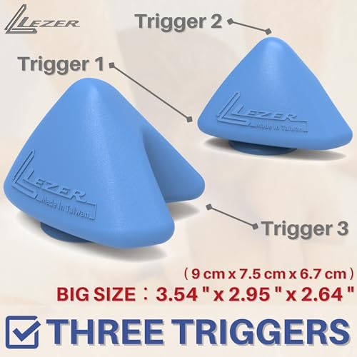 LEZER Large Trigger Massage Point, Manual Massage Ball, Muscle Knot Release Tool, Deep Tissue Relief, Hip Flexor Iliacus Back Psoas Hand Foot Myofascial Physical Therapy, 3.5 inｘ3 in, Blue - Image 2