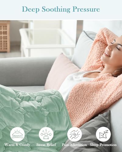 Topblan Weighted Lap Blanket Pad 7lbs for Adults, 29 x 24 Small for Travel - Image 2