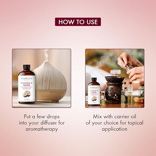 Majestic Pure Coconut Vanilla Essential Oil for Diffuser - 2 Fl Oz - Image 6