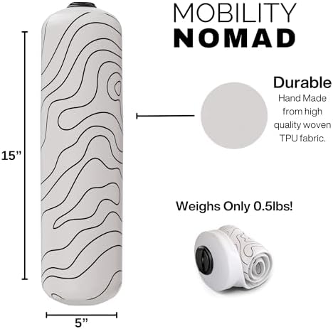 Inflatable Travel Foam Roller for Muscle Recovery and Back Support (Topo Gray, 15") - Image 5