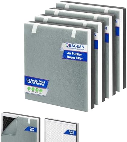 Bagean Vital 100 True HEPA Replacement Filter for Levoit Air Purifier by Bagean