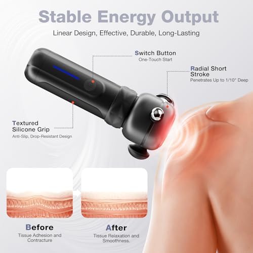 HYAKO R1 SE Therapy Massage Gun - Deep Tissue Vibration Massager (Black) - Image 3