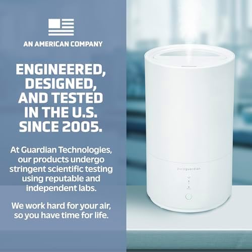 PureGuardian 30-Hour 0.80 Gal. Top Fill Cool Mist Ultrasonic Humidifier for Home with Aromatherapy Tray, Covers 320 Sq. Ft, White, H950AR - Image 6
