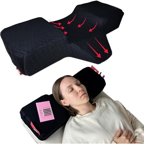Lash Pillow, Memory Foam Eyelash Pillow for Lash Beds, Black by XOLLOZ