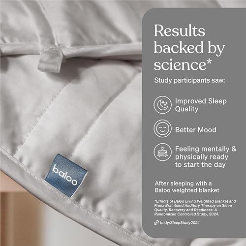 Baloo Weighted Blanket for Adults 15 lb Full/Queen (Silver Sage, 60"x80") - Image 2