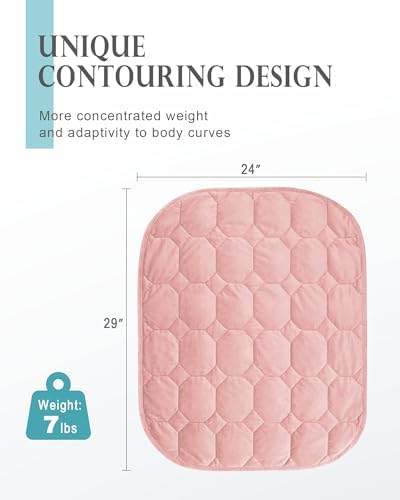 Cottonblue Small Weighted Lap Blanket 7lbs for Adults Teens 24"x29", Cozy - Image 3