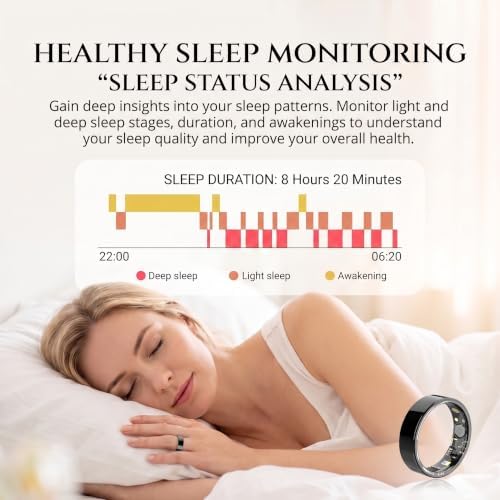 Smart Ring, Wearable Technology for Health and Fitness Tracking，Black：9 - Image 2
