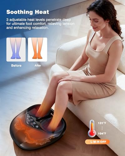 KNQZE Shiatsu Foot Massager with Heat, Adjustable Arch-Lift Massage Design - Image 5