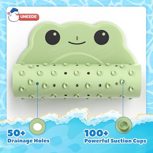 UNEEDE Kids Bathtub Mat Non Slip, Soft Rubber Shower Mat for Toddler - Image 3