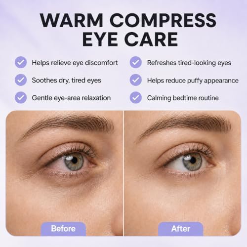 Steam Eye Mask Lavender Scent, Self Heating Warm Eye Masks for Sleeping & Relaxation, Disposable Heated Eye Compress for Dry Eyes, Travel, Screen Time & Spa Care, 16 Pack - Image 4