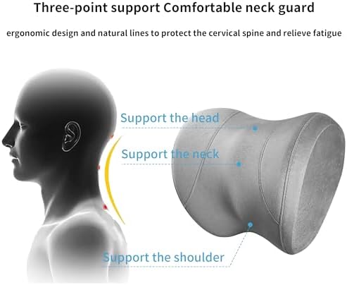 Car Neck Pillow Adjustable Up and Down Style 2 Pack,Car Headrest Pillow for Neck Support Relieves Driving Fatigue, Soft Memory Form and Ergonomic Design Fits Most Heights and Car Seats (Gary) - Image 4