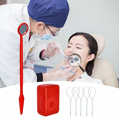 Braces Cleaning Kit for Teeth, Portable Orthodontic Toothbrush Kit Oral Care Dental Travel Kit - Interdental Brush Dental Wax Dental Floss Toothbrush Box (Red) - Image 5