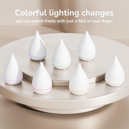 Ultrasonic Essential Oil Diffuser, Home Fragrance Aroma Diffuser with Auto Shut-Off, Color Change Night Light & Ultra-Quiet Operation, BPA-Free Portable Aromatherapy Humidifier for Home (White-2) - Image 2