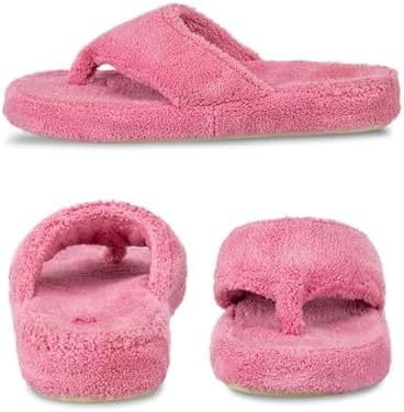 Acorn Women's Spa Thong Slippers with Cloud Contour Comfort - Arch Support and Plush Fluffy Terry Lining, Perfect for Beach, Camping, Poolside, or Bathroom Wear - Image 5