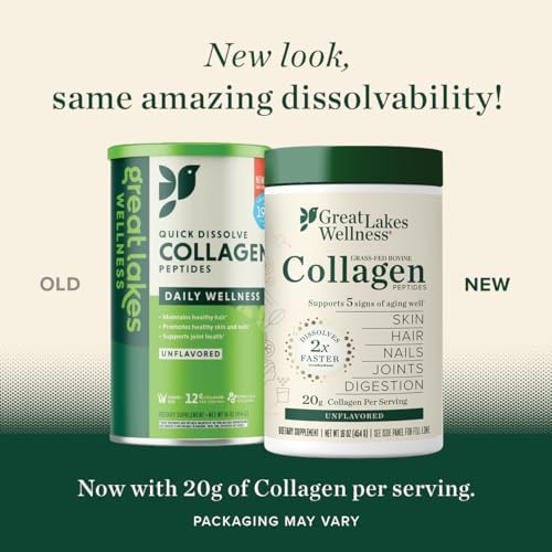 Great Lakes Wellness Collagen Peptides Powder for Skin, Hair, Nails, Joints & Digestion - Unflavored - Quick Dissolve Hydrolyzed, Non-GMO, Keto, Kosher - 16 oz - 2 Pack - Image 5