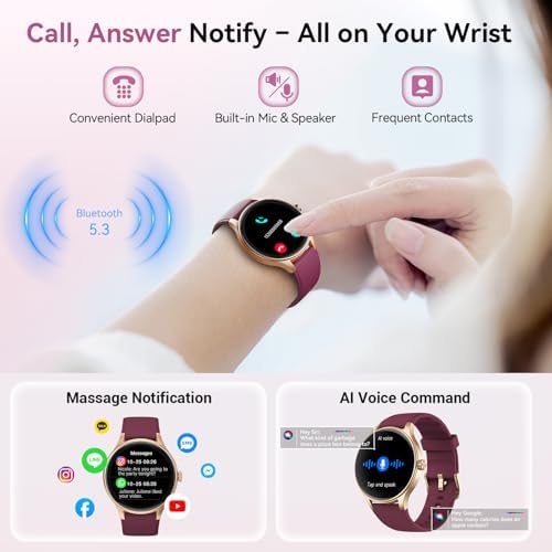 Fitpolo Smart Watch for Women, 105+ Sports Modes Fitness Tracker (Purple) - Image 3