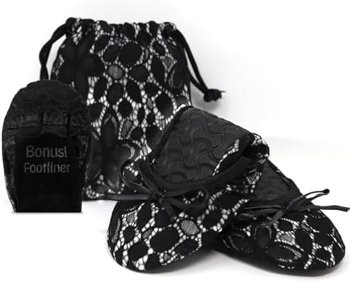 Foldable Flats for Women, Portable Ballet Shoes for Wedding &Travel Comfort by SilkyToes