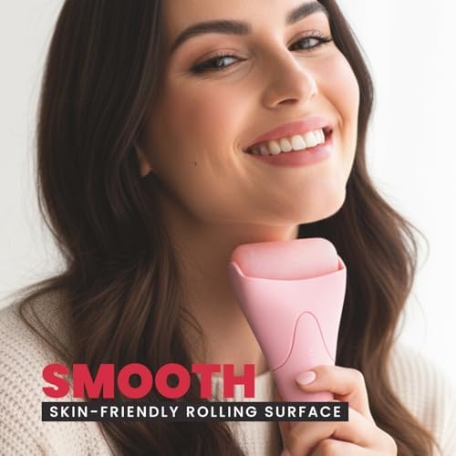 ROSELYNBOUTIQUE Ice Roller for Face & Gua Sha Facial Tools - Wrinkles Fine Lines Puffiness Massager Facial Skin Care Guasha Tools Self Care Gifts for Men Women (Pink) - Image 4
