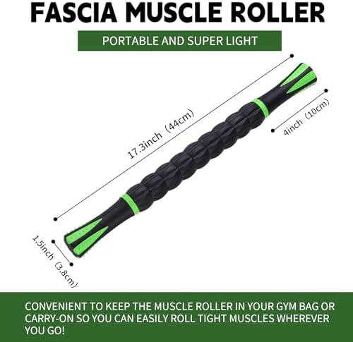 Massage Roller Stick,Muscle Roller Stick for Athletes,Liposuction Massage Roller for Lymphatic Drainage, for Relief Muscle Soreness, Trigger Points, Help Runner Legs, Back Recovery by INSCOOL - Image 6