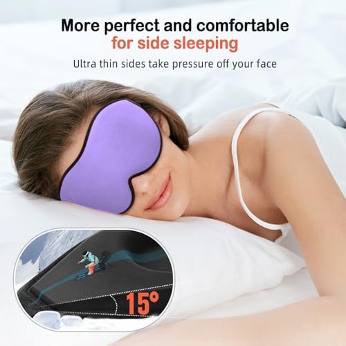 LitBear Sleep Mask for Side Sleeper Women Men, Eye Mask for Sleeping - Image 2