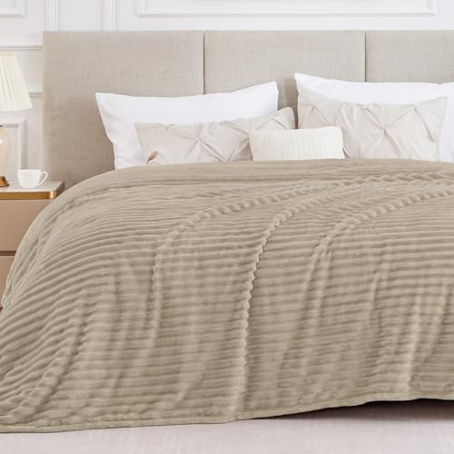 BEDELITE Ribbe Blankets Queen Size for Bed, Linen, 90"x90" - Image 4