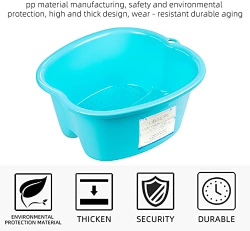 Ownest Extra Large Foot Bath Basin, Health Foot Soaking Bath Basin for Soaking Feet & Peducure, Home SPA Massager Tub, SPA Tool for Women and Men, Blue, 1 Count - Image 6
