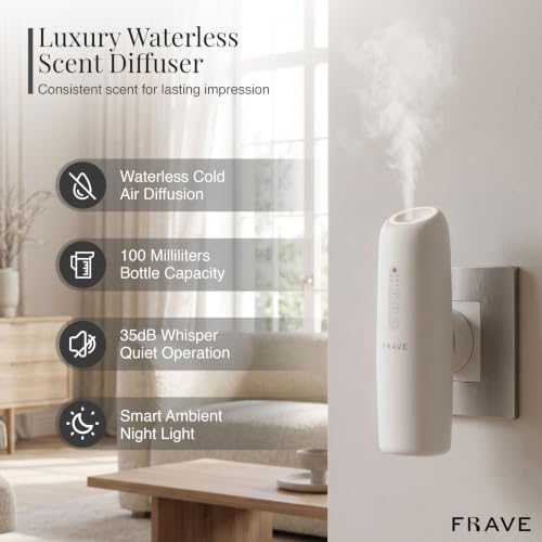 Lumix Diffuser, Plug-in Waterless Diffuser for Essential Oils, Smart Bluetooth App Control, Covers Up to 320 sqft 100ml Capacity, Home Office Hotel Scent Diffuser, Cold Air Technology, White - Image 6